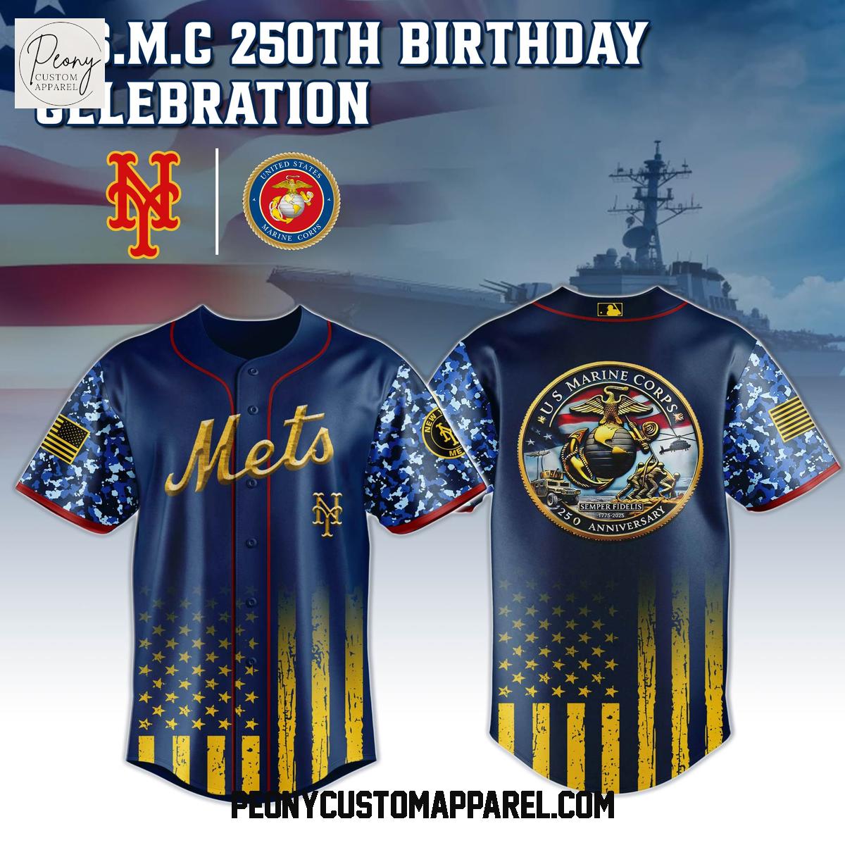MLB Mix US USMC 250th Anniversary Baseball Jersey MLB Mix US USMC 250th Anniversary Baseball Jersey