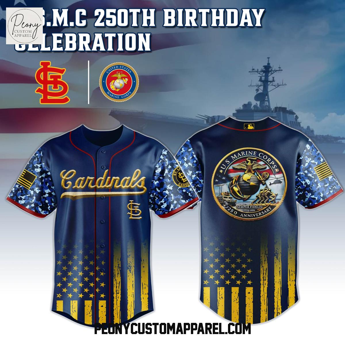 MLB Mix US USMC 250th Anniversary Baseball Jersey MLB Mix US USMC 250th Anniversary Baseball Jersey