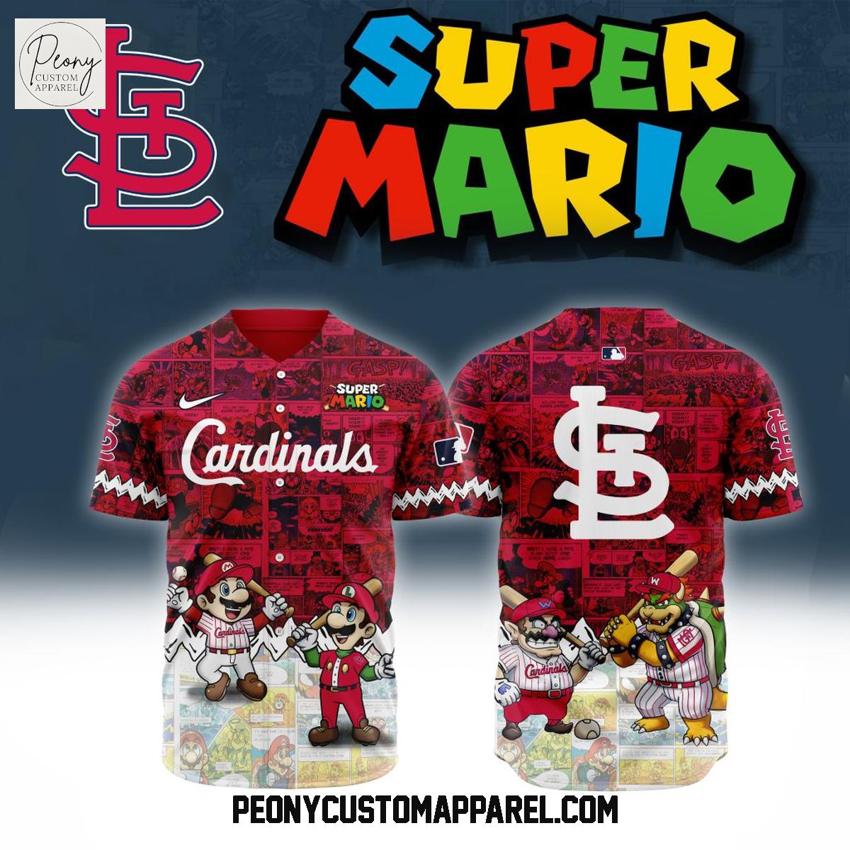 MLB St. Louis Cardinals x Super Mario Baseball Jersey MLB St. Louis Cardinals x Super Mario Baseball Jersey