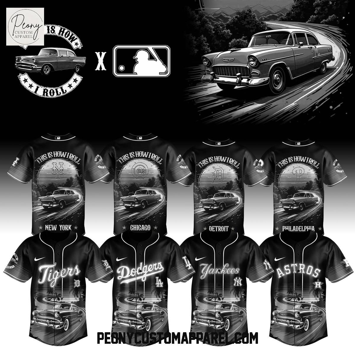 MLB Team x Classic Car Pride Custom Baseball Jersey MLB Team x Classic Car Pride Custom Baseball Jersey