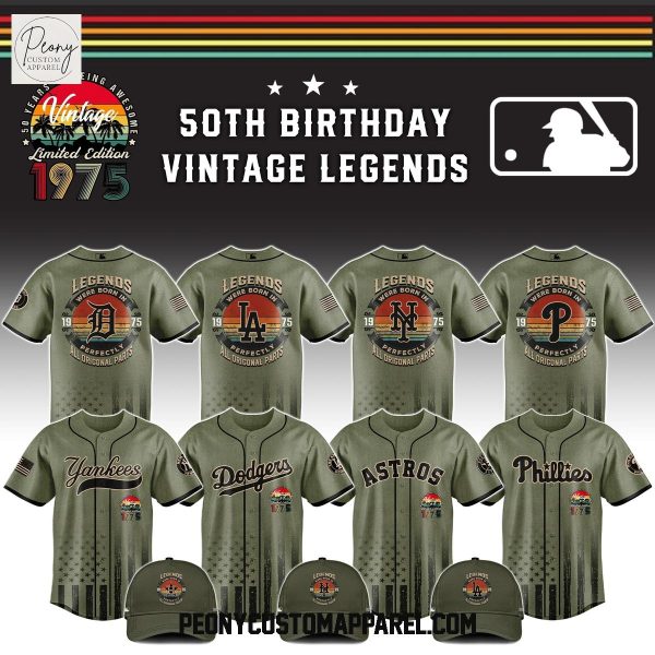 MLB x 50 Years Of Being Awesome Vintage Legends 1975 2025 Baseball Jersey