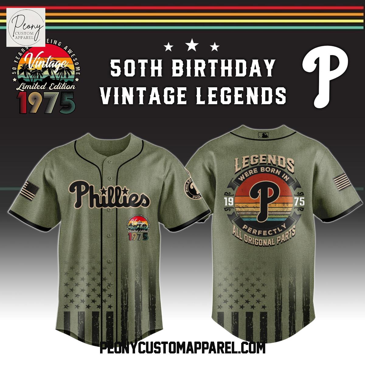MLB x 50 Years Of Being Awesome Vintage Legends 1975 2025 Baseball Jersey MLB x 50 Years Of Being Awesome Vintage Legends 1975 2025 Baseball Jersey