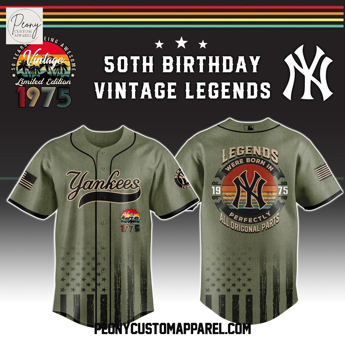 MLB x 50 Years Of Being Awesome Vintage Legends 1975 2025 Baseball Jersey MLB x 50 Years Of Being Awesome Vintage Legends 1975 2025 Baseball Jersey