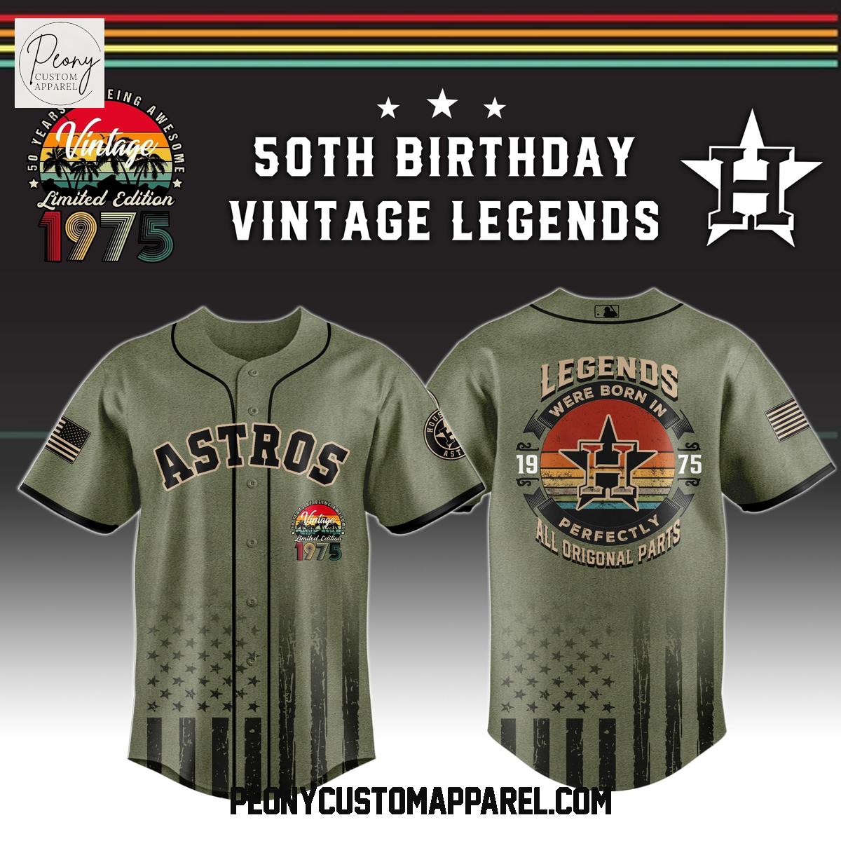 MLB x 50 Years Of Being Awesome Vintage Legends 1975 2025 Baseball Jersey MLB x 50 Years Of Being Awesome Vintage Legends 1975 2025 Baseball Jersey
