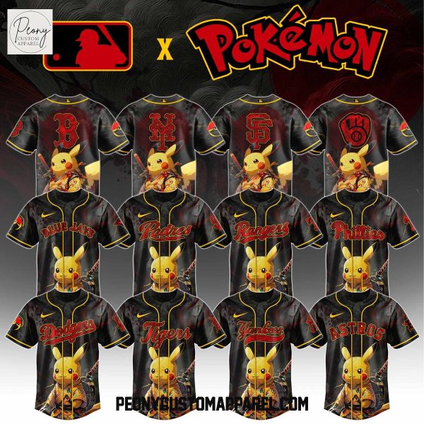 MLB x Pokemon Pikachu 2025 Baseball Jersey