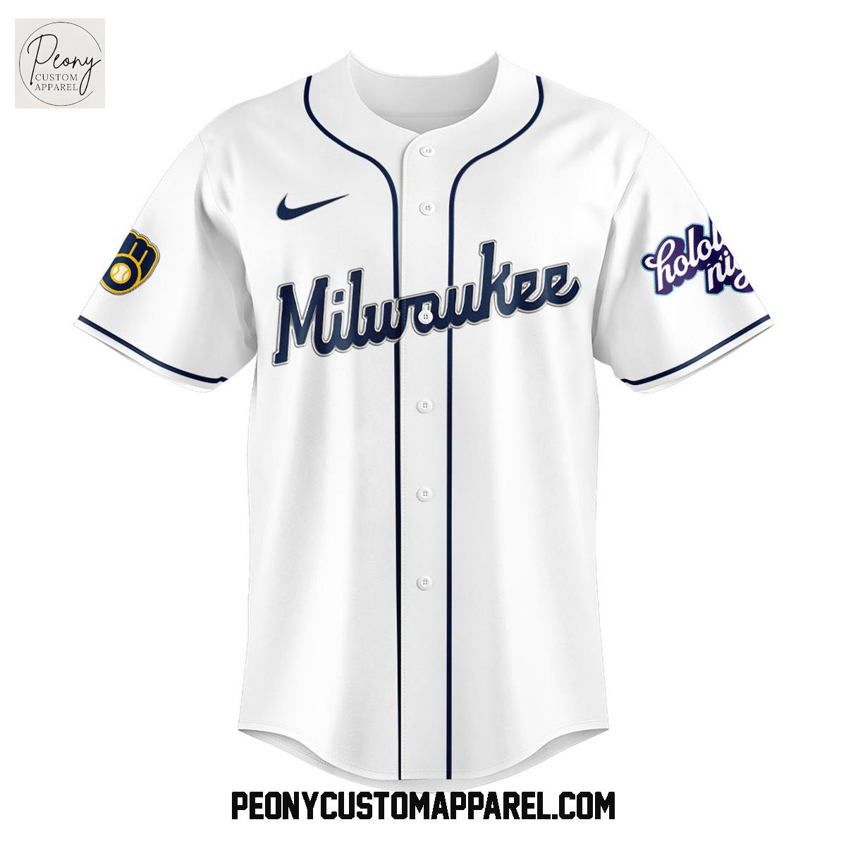 Milwaukee Brewers Hololive Night Collab Baseball Jersey Milwaukee Brewers Hololive Night Collab Baseball Jersey