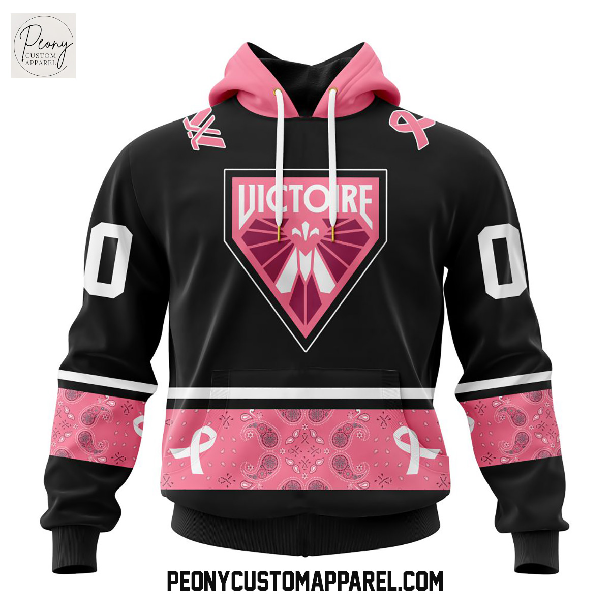 Montreal Victoire PWHL Pink Paisley Fights Breast Cancer Hoodie Shirt Montreal Victoire PWHL Pink Paisley Fights Breast Cancer Hoodie Shirt