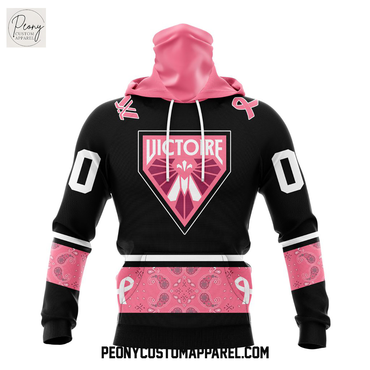 Montreal Victoire PWHL Pink Paisley Fights Breast Cancer Hoodie Shirt Montreal Victoire PWHL Pink Paisley Fights Breast Cancer Hoodie Shirt