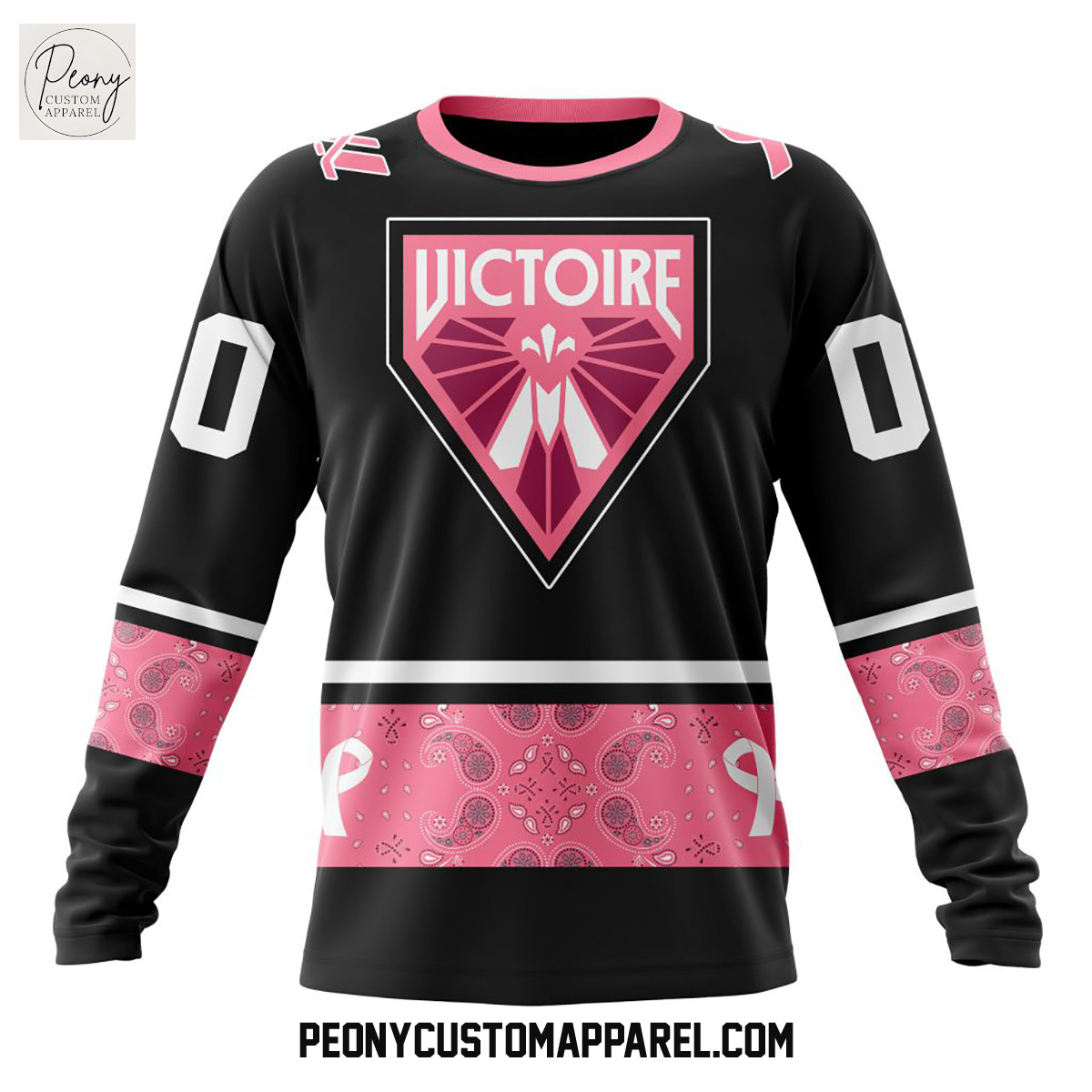 Montreal Victoire PWHL Pink Paisley Fights Breast Cancer Hoodie Shirt Montreal Victoire PWHL Pink Paisley Fights Breast Cancer Hoodie Shirt