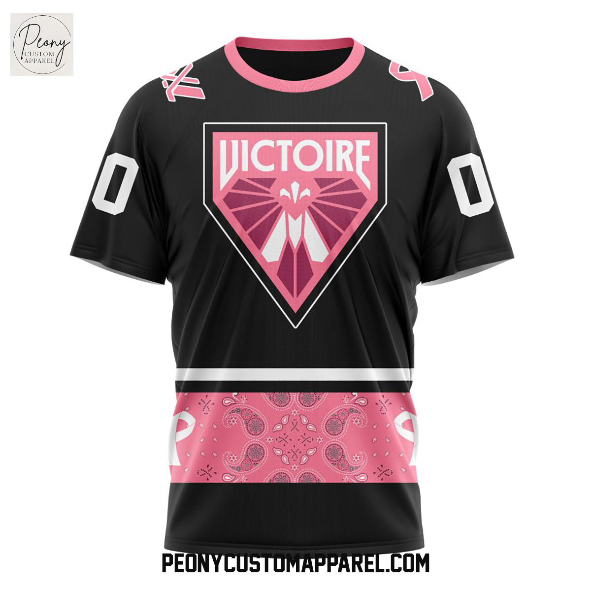 Montreal Victoire PWHL Pink Paisley Fights Breast Cancer Hoodie Shirt Montreal Victoire PWHL Pink Paisley Fights Breast Cancer Hoodie Shirt