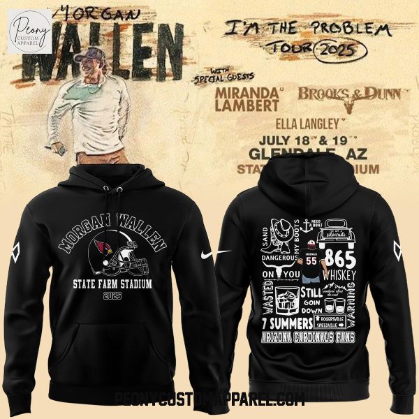 Morgan Wallen x Arizona Cardinals State Farm Stadium 2025 Hoodie Shirt