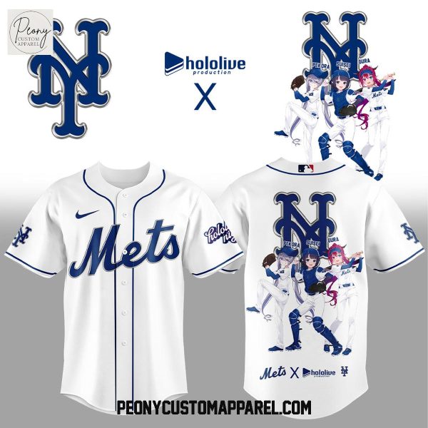 New York Mets Hololive Night Collab Baseball Jersey