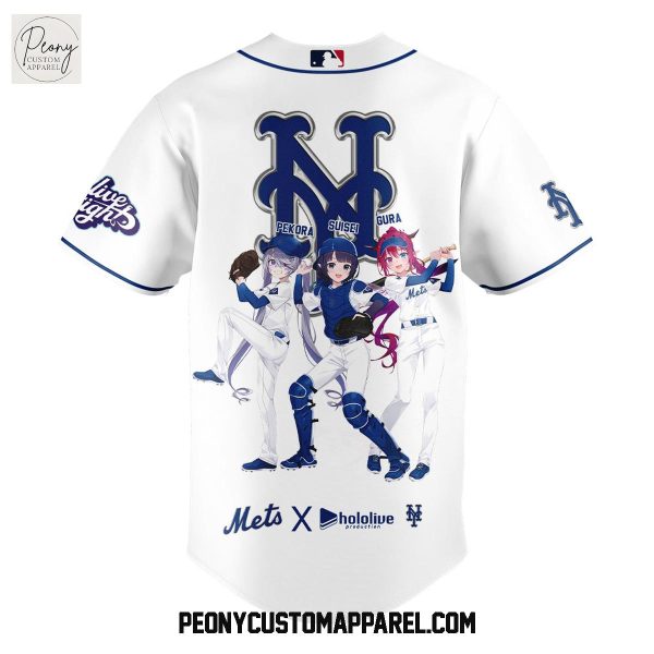 New York Mets Hololive Night Collab Baseball Jersey