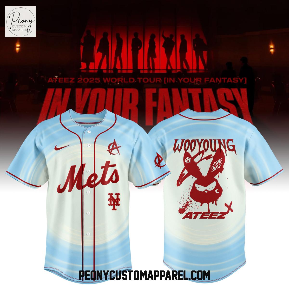 New York Mets x Ateez 2025 World Tour In Your Fantasy Baseball Jersey New York Mets x Ateez 2025 World Tour In Your Fantasy Baseball Jersey