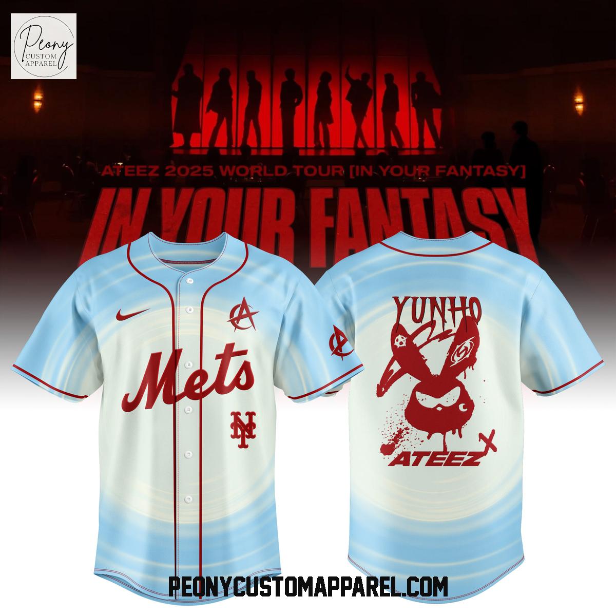 New York Mets x Ateez 2025 World Tour In Your Fantasy Baseball Jersey New York Mets x Ateez 2025 World Tour In Your Fantasy Baseball Jersey