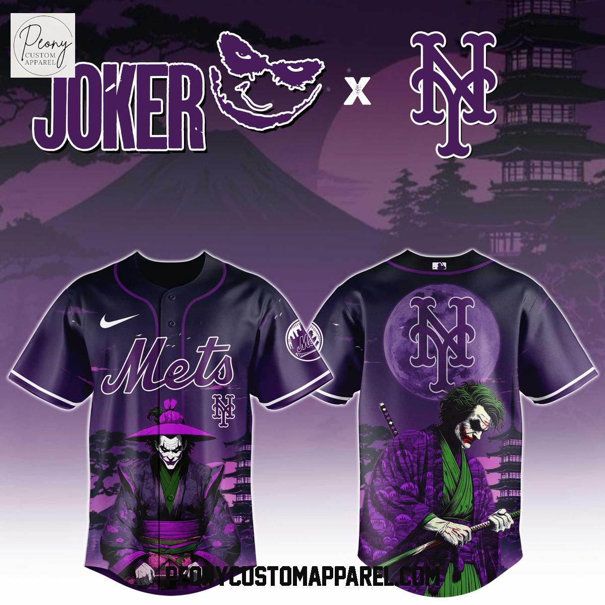 New York Mets x DC Joker 2025 Baseball Jersey New York Mets x DC Joker 2025 Baseball Jersey