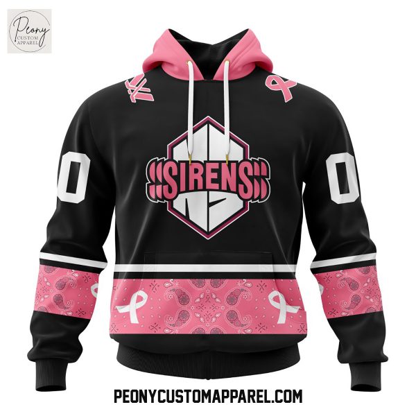 New York Sirens PWHL Pink Paisley Fights Breast Cancer Hoodie Shirt