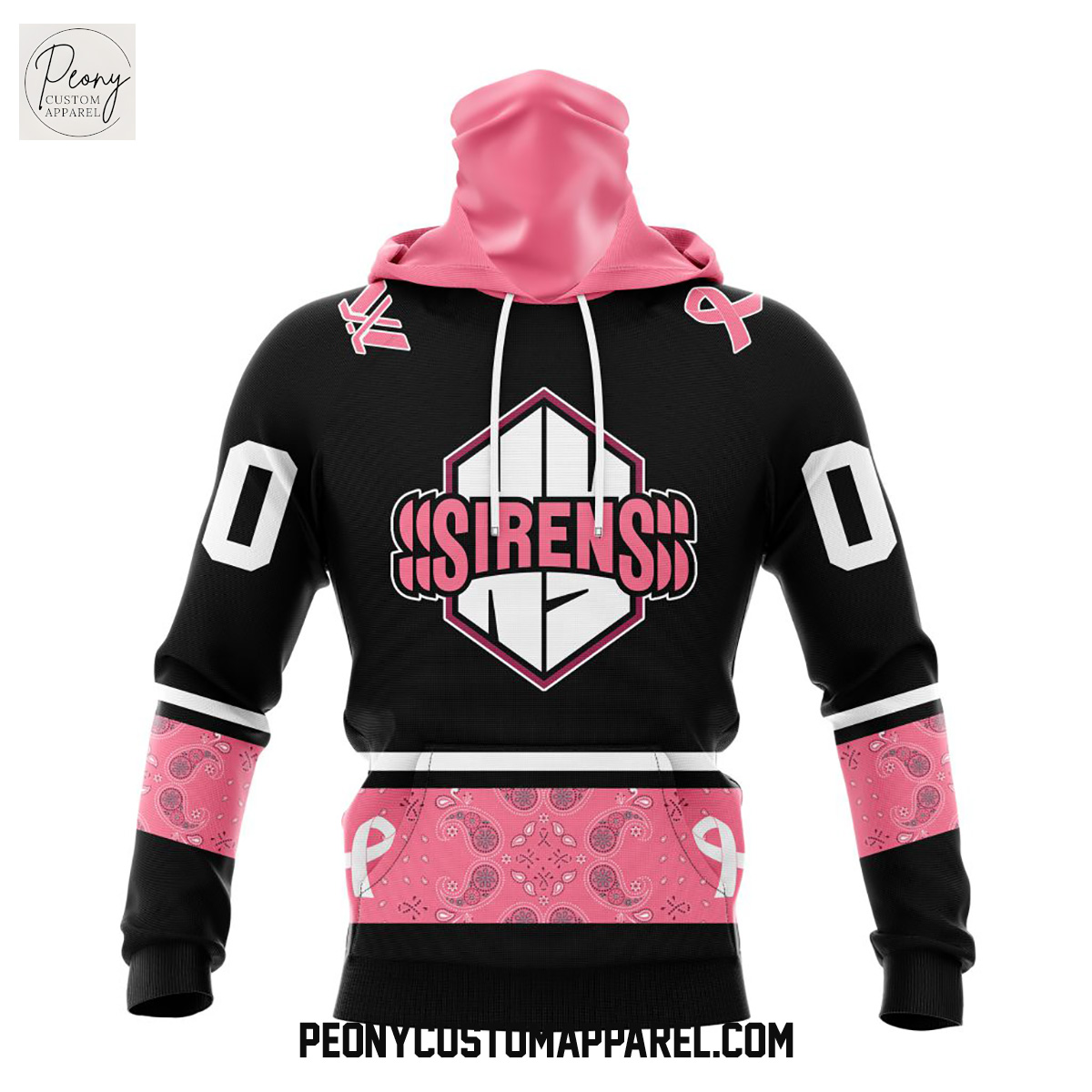 New York Sirens PWHL Pink Paisley Fights Breast Cancer Hoodie Shirt New York Sirens PWHL Pink Paisley Fights Breast Cancer Hoodie Shirt