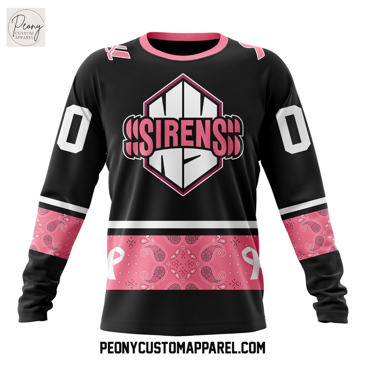 New York Sirens PWHL Pink Paisley Fights Breast Cancer Hoodie Shirt New York Sirens PWHL Pink Paisley Fights Breast Cancer Hoodie Shirt
