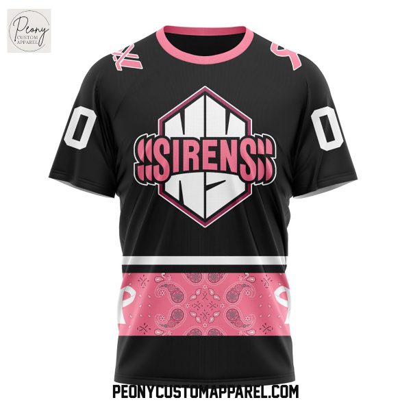 New York Sirens PWHL Pink Paisley Fights Breast Cancer Hoodie Shirt