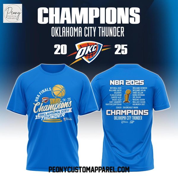 Oklahoma City Thunder Champion NBA Finals 2025 Hoodie Shirt
