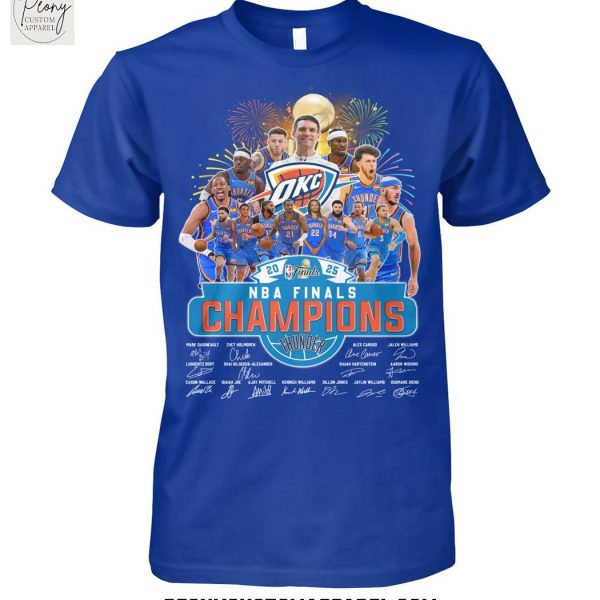 Oklahoma City Thunder NBA Finals Champions 2025 T Shirt