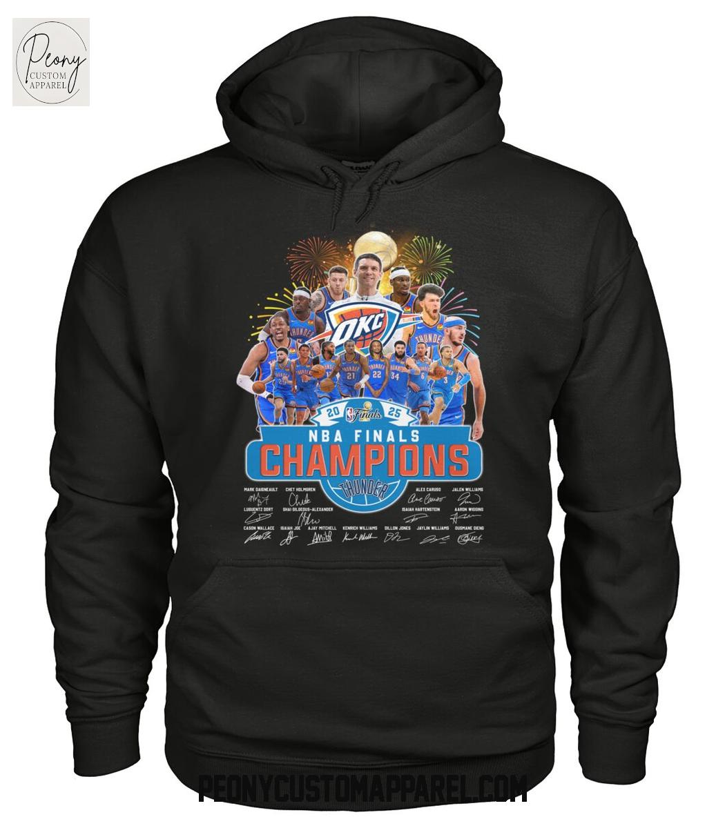 Oklahoma City Thunder NBA Finals Champions 2025 T Shirt Oklahoma City Thunder NBA Finals Champions 2025 T Shirt