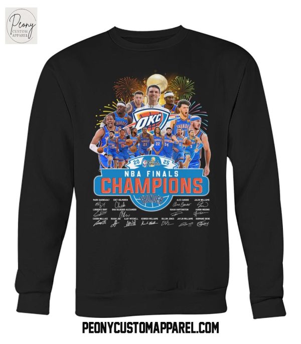 Oklahoma City Thunder NBA Finals Champions 2025 T Shirt