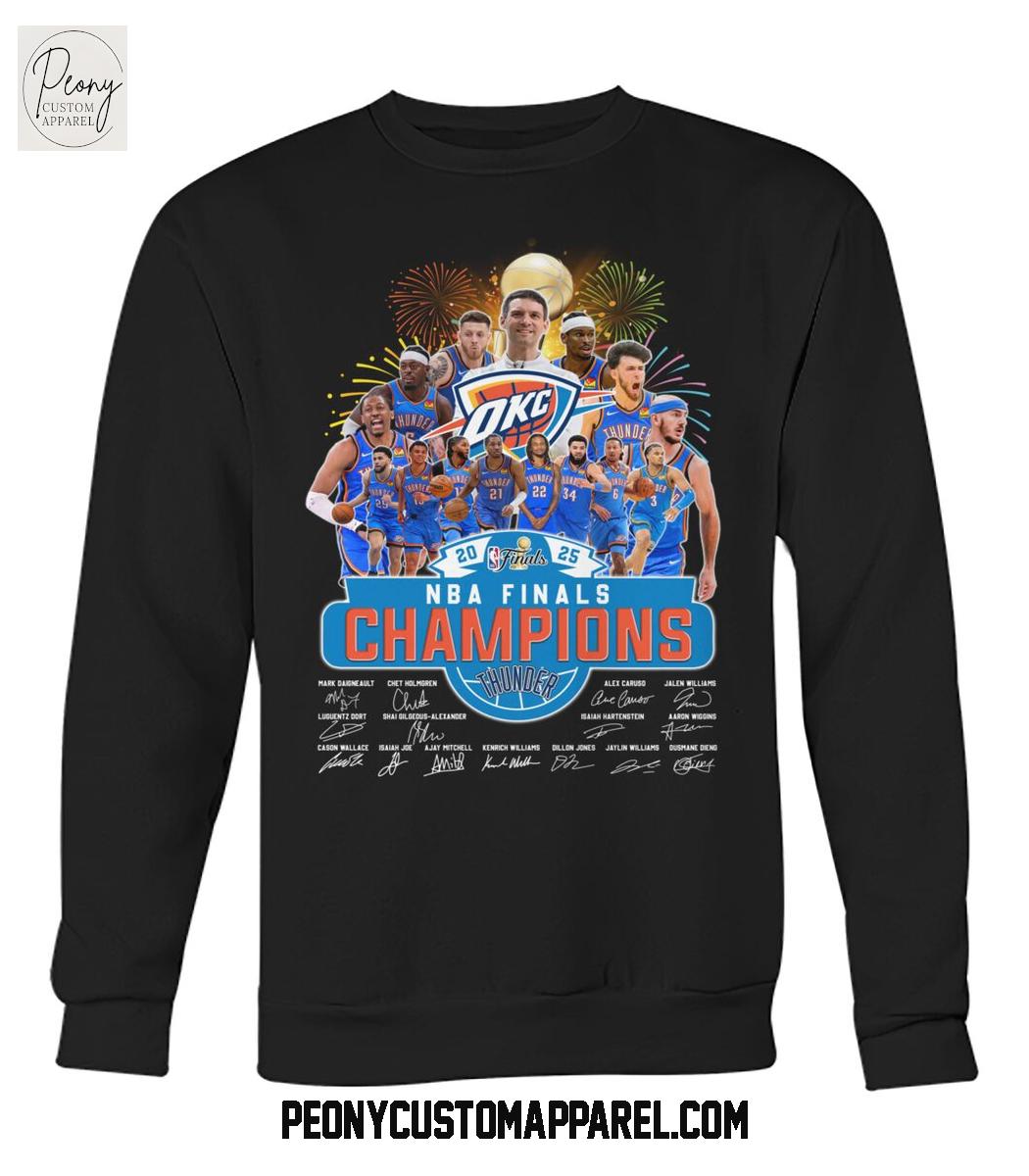 Oklahoma City Thunder NBA Finals Champions 2025 T Shirt Oklahoma City Thunder NBA Finals Champions 2025 T Shirt