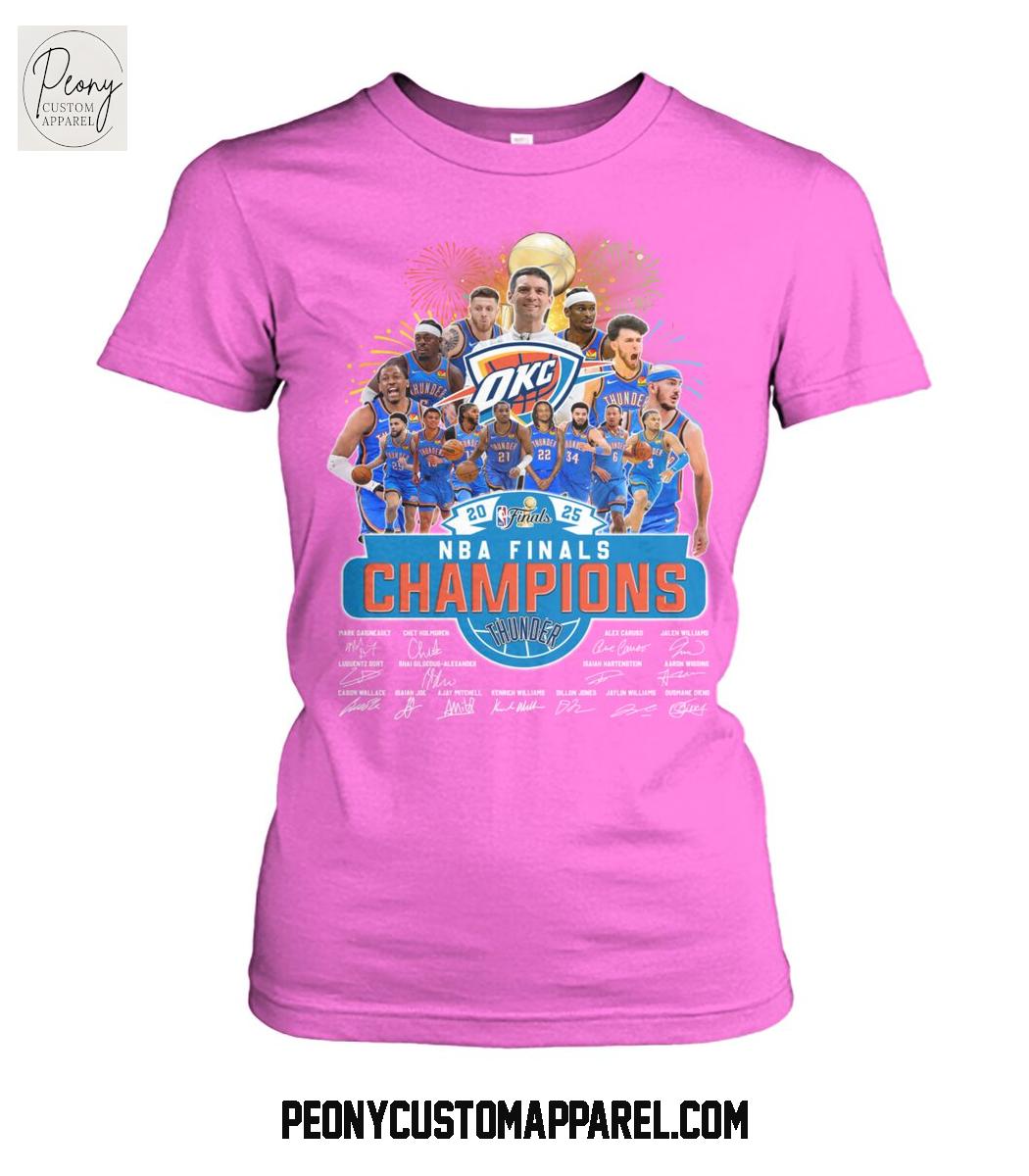 Oklahoma City Thunder NBA Finals Champions 2025 T Shirt Oklahoma City Thunder NBA Finals Champions 2025 T Shirt