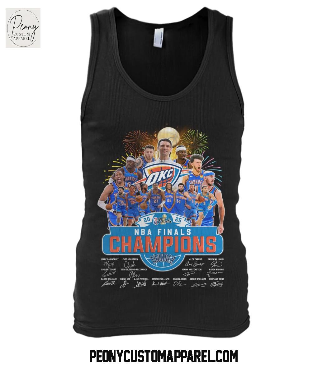 Oklahoma City Thunder NBA Finals Champions 2025 T Shirt Oklahoma City Thunder NBA Finals Champions 2025 T Shirt