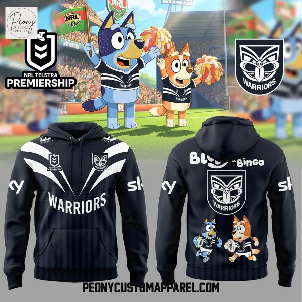 One NZ Warriors Bluey and Bingo Hoodie Shirt