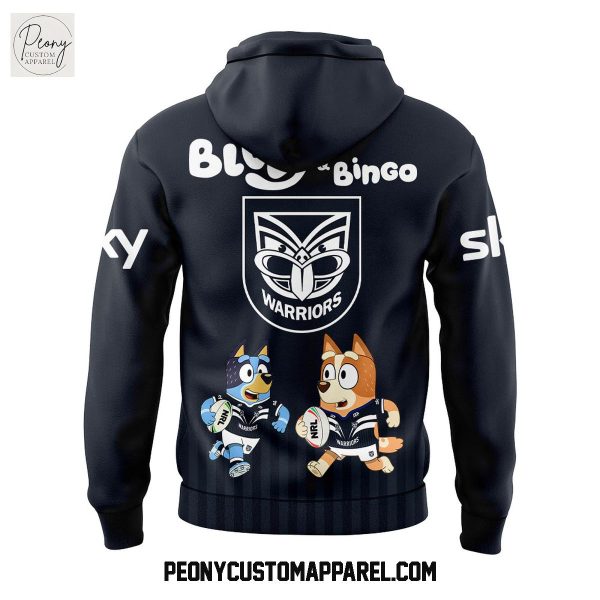 One NZ Warriors Bluey and Bingo Hoodie Shirt