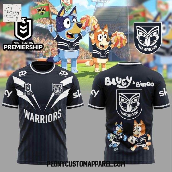 One NZ Warriors Bluey and Bingo Hoodie Shirt