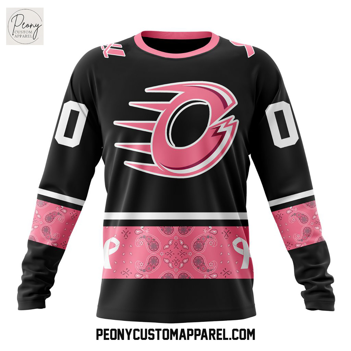 Ottawa Charge PWHL Pink Paisley Fights Breast Cancer Hoodie Shirt Ottawa Charge PWHL Pink Paisley Fights Breast Cancer Hoodie Shirt