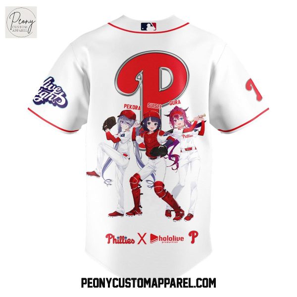 Philadelphia Phillies Hololive Night Collab Baseball Jersey