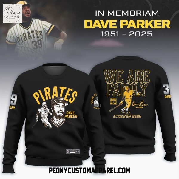 Pittsburgh Pirates Dave Parker We Are Family 2025 Black Hoodie Shirt