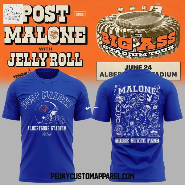 Post Malone x Boise State Broncos Albertsons Stadium 2025 Hoodie Shirt