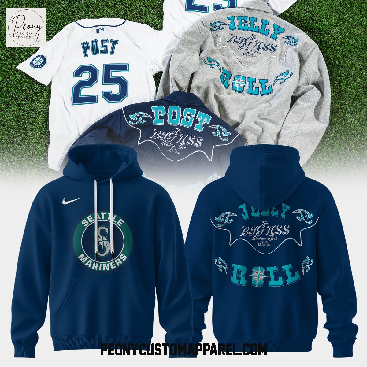 Seattle Mariners Mix Jelly Roll Tour 2025 Hoodie Shirt Seattle Mariners Mix Jelly Roll Tour 2025 Hoodie Shirt