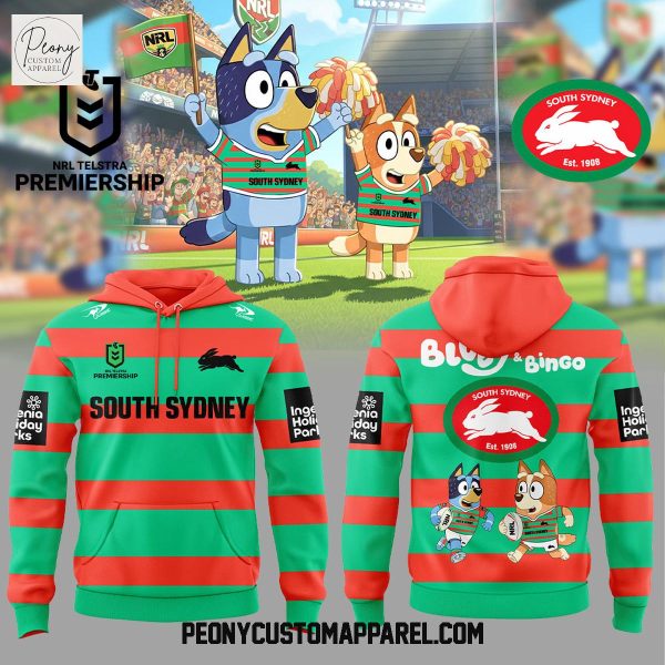 South Sydney Rabbitohs Bluey and Bingo Hoodie Shirt
