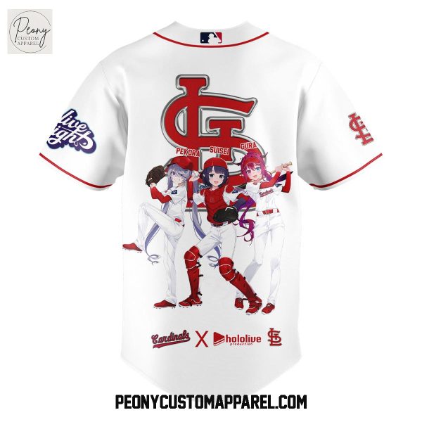 St.Louis Cardinals Hololive Night Collab Baseball Jersey