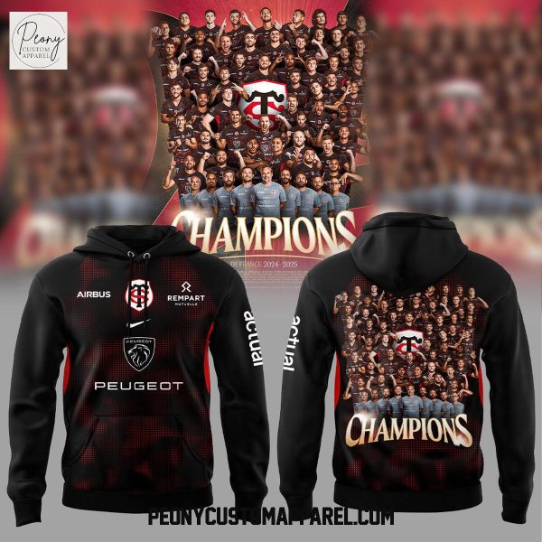 Stade Toulousain Rugby Champions 2025 24x Hoodie Shirt