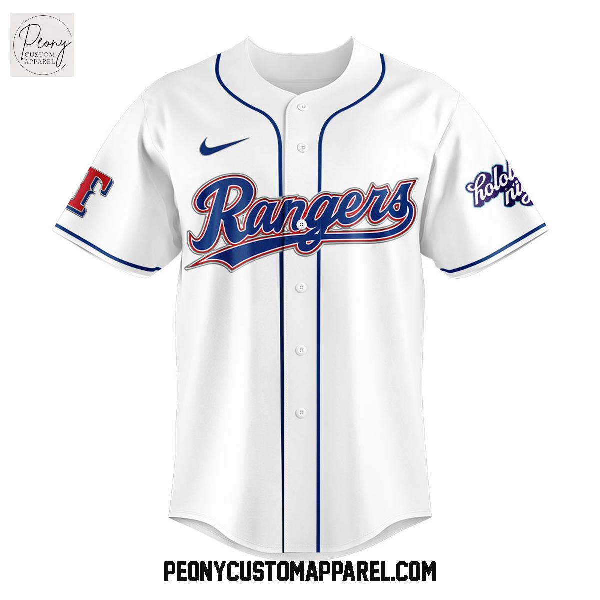 Texas Rangers Hololive Night Collab Baseball Jersey Texas Rangers Hololive Night Collab Baseball Jersey