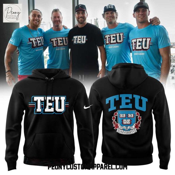 Tight End University Logo 2025 Black Hoodie T Shirt