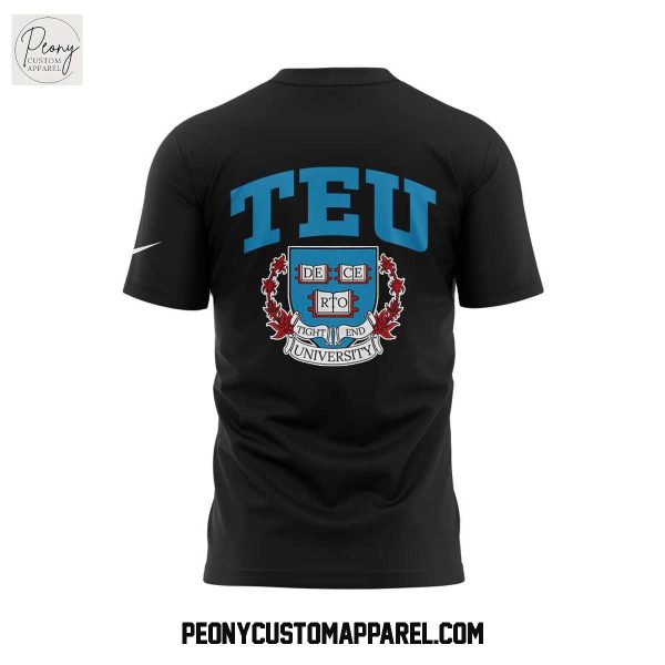 Tight End University Logo 2025 Black Hoodie T Shirt