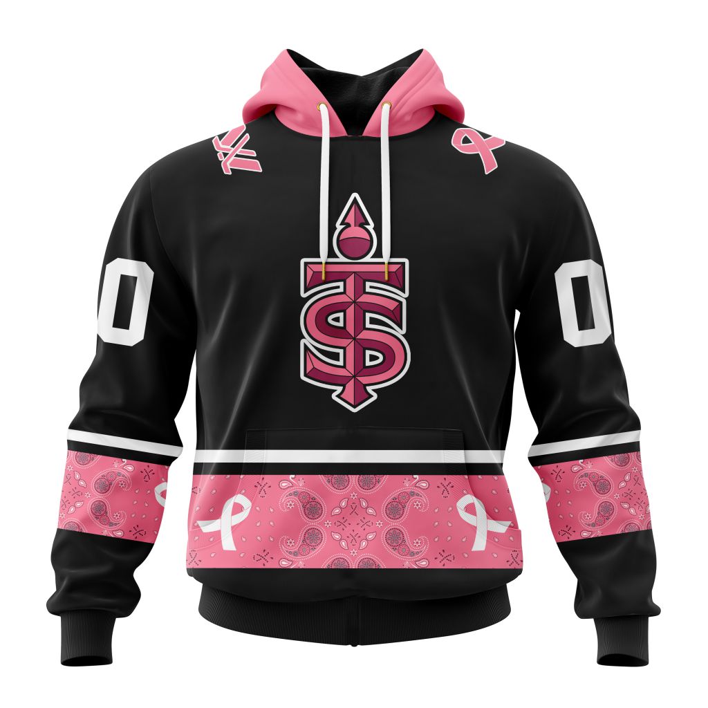 Toronto Sceptres PWHL Pink Paisley Fights Breast Cancer Hoodie Shirt Toronto Sceptres PWHL Pink Paisley Fights Breast Cancer Hoodie Shirt