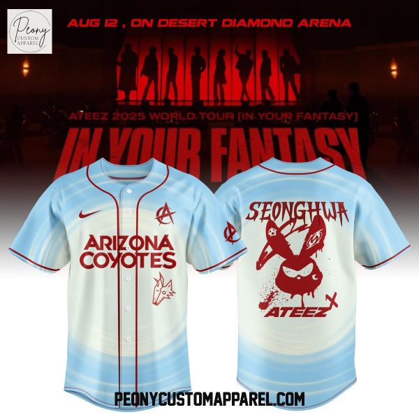 Arizona Coyotes x Ateez 2025 World Tour In Your Fantasy Baseball Jersey