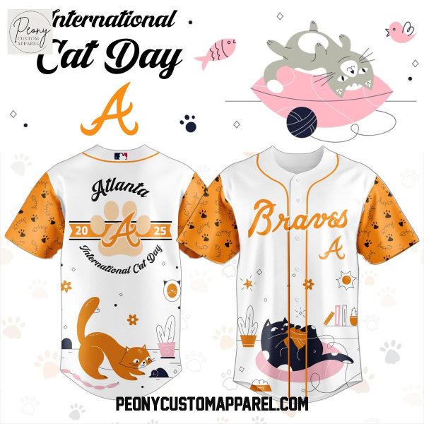 Atlanta Braves x International Cat Day 2025 Baseball Jersey