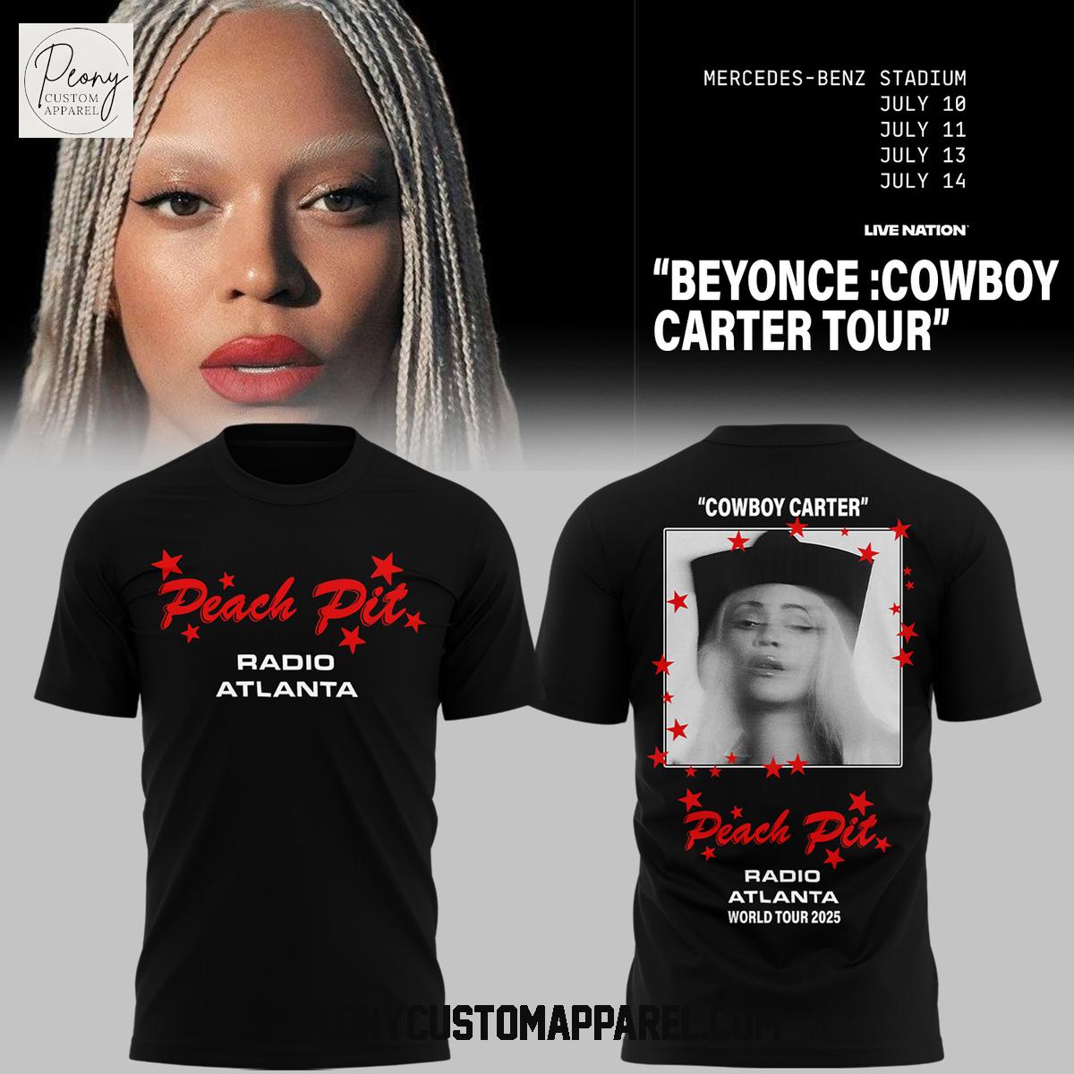 Beyonce Cowboy Carter Radio Atlanta World Tour 2025 Black Hoodie Shirt Beyonce Cowboy Carter Radio Atlanta World Tour 2025 Black Hoodie Shirt
