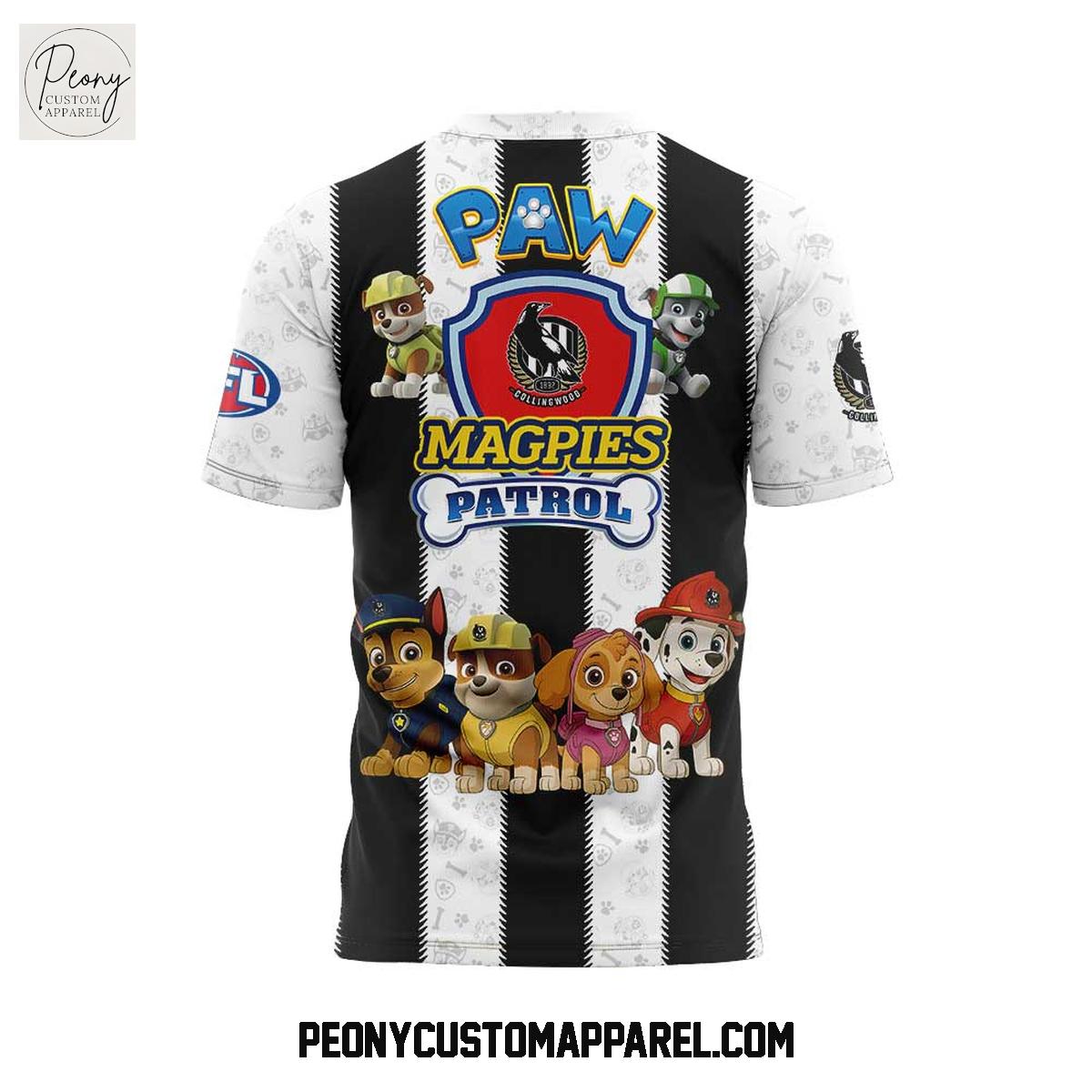 Collingwood Magpies x Paw Patrol 2025 Hoodie Shirt Collingwood Magpies x Paw Patrol 2025 Hoodie Shirt
